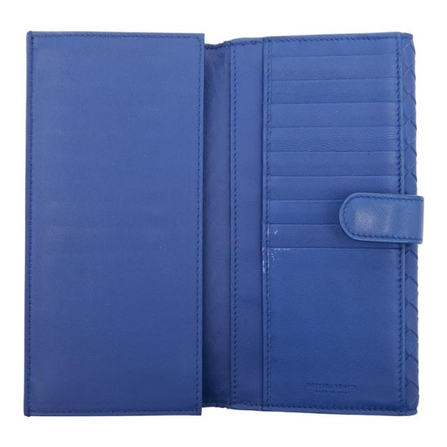 ボッテガヴェネタ イントレチャート ロングウォレット 長財布 ブルー レザー レディース BOTTEGAVENETA 【中古】_5