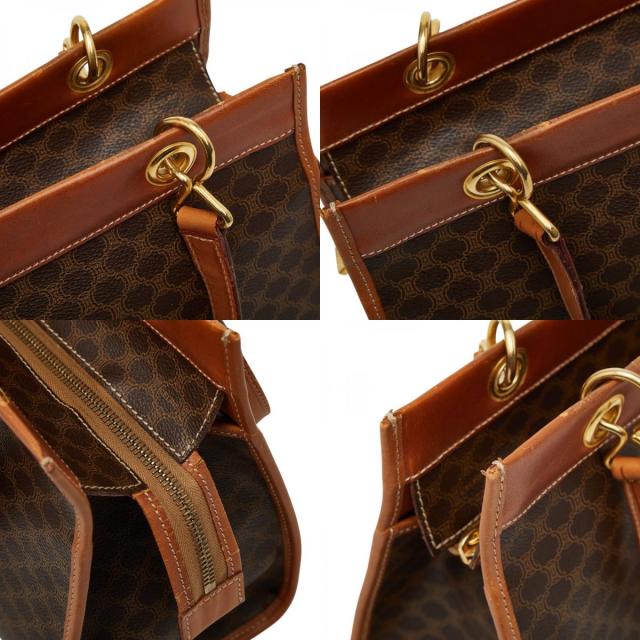 セリーヌ マカダム ハンドバッグ ブラウン PVC レザー レディース CELINE 【中古】_8