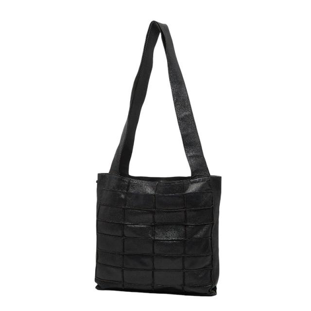 シャネル チョコバー トートバッグ ブラック レザー レディース CHANEL 【中古】_1