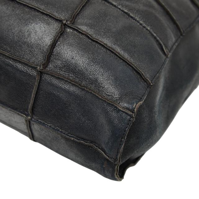 シャネル チョコバー トートバッグ ブラック レザー レディース CHANEL 【中古】_3