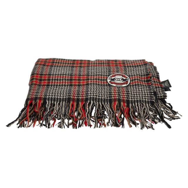 グッチ 千鳥格子 ハウンドトゥース マフラー ブラック ブラウン レッド