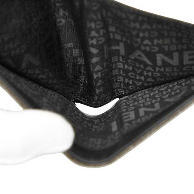 シャネル ココマーク 二つ折り財布 ブロンズ ブラウン ブラック パテントレザー レディース CHANEL 【中古】_5