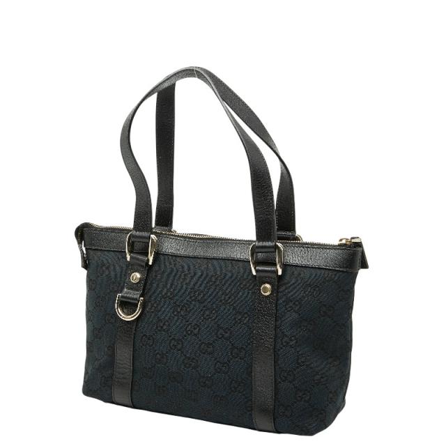 グッチ GGキャンバス アビー ハンドバッグ 141471 ブラック キャンバス レザー レディース GUCCI 【中古】_1