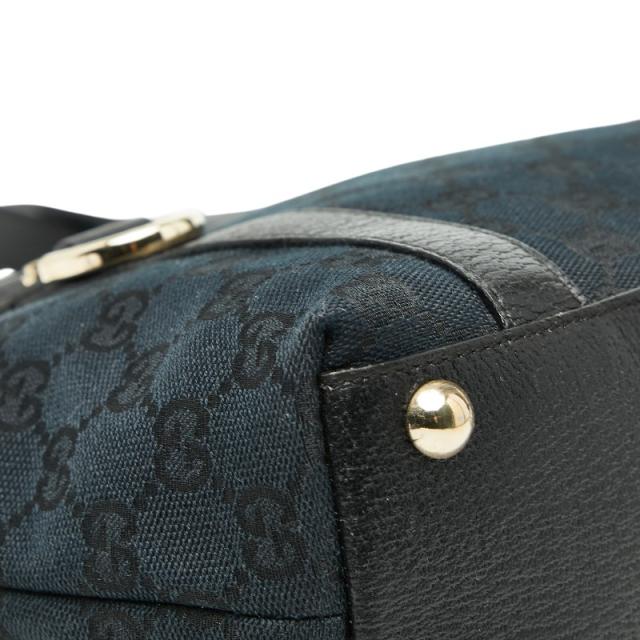 グッチ GGキャンバス アビー ハンドバッグ 141471 ブラック キャンバス レザー レディース GUCCI 【中古】_4