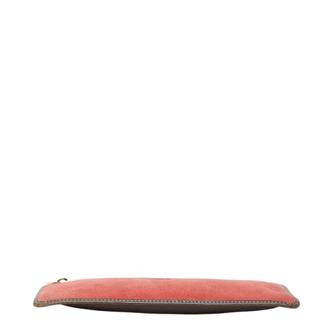 ロエベ アナグラム ペンケース レッド ブラウン スウェード レザー レディース LOEWE 【中古】_2