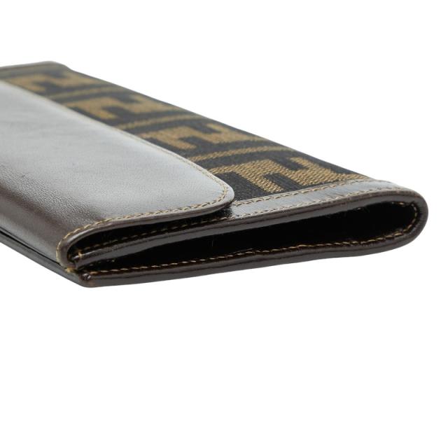 フェンディ ズッカ 長財布 2804 01339 088 ブラウン キャンバス レザー レディース FENDI 【中古】_3