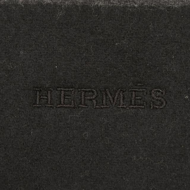 エルメス クリック セ ヌエ マフラー ブラック グレー カシミヤ メンズ HERMES 【中古】_3