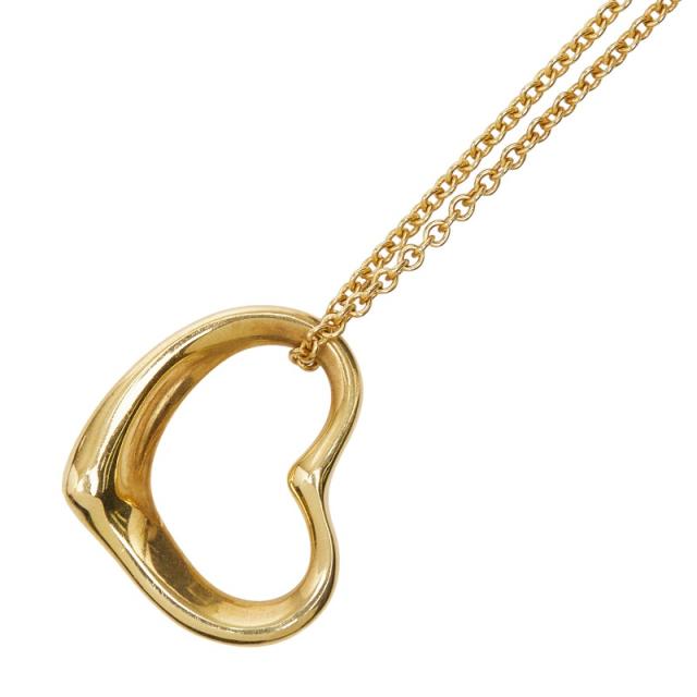 ティファニー オープンハート ネックレス K18YG イエローゴールド レディース TIFFANY&Co. 【中古】
