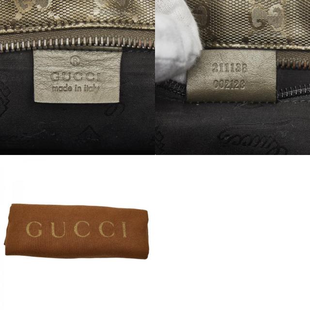 グッチ GGインプリメ ハンドバッグ トートバッグ 211138 ゴールド PVC レザー レディース GUCCI 【中古】_9
