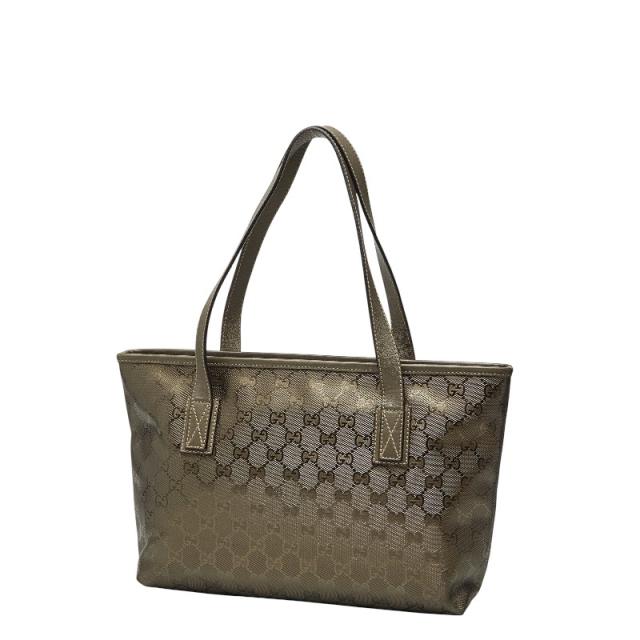 グッチ GGインプリメ ハンドバッグ トートバッグ 211138 ゴールド PVC レザー レディース GUCCI 【中古】_1