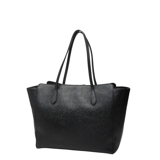 グッチ スウィング トートバッグ ショルダーバッグ 354397 ブラック レザー レディース GUCCI 【中古】_1