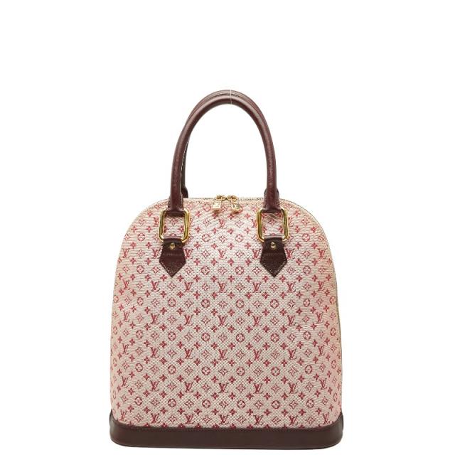 ルイ ヴィトン モノグラム ミニ アルマ オ ハンドバッグ トートバッグ M92204 スリーズ レッド キャンバス レザー LOUIS VUITTON【中古】