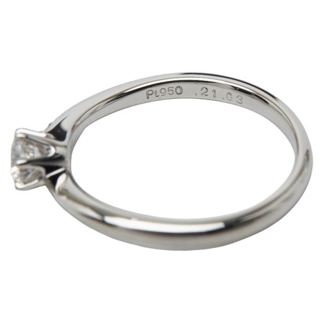 ラザール Pt950 プラチナ ダイヤ0.21ct ダイヤ0.03ct エンゲージリング トンプソン リング 指輪 レディース LAZARE  9号 中古_5