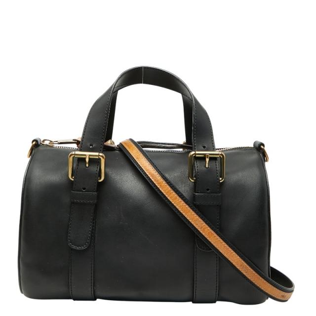 クロエ サム ハンドバッグ ミニボストン ショルダーバッグ 2WAY ブラック レザー レディース Chloe 【中古】