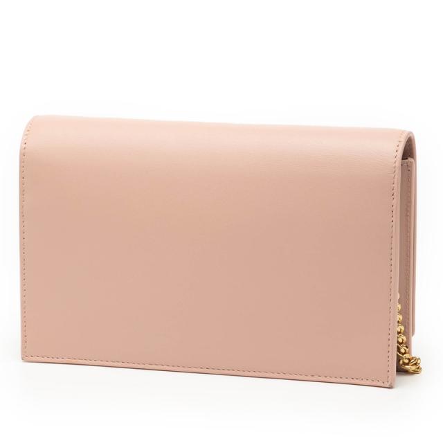 サンローラン YSLロゴ チェーン ウォレット ショルダーバッグ ピンク レザー レディース SAINT LAURENT 【中古】_1