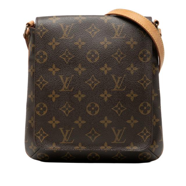 ルイ ヴィトン モノグラム ミュゼット サルサ 斜め掛け ショルダーバッグ M51387 ブラウン PVC レザー LOUIS VUITTON 【中古】