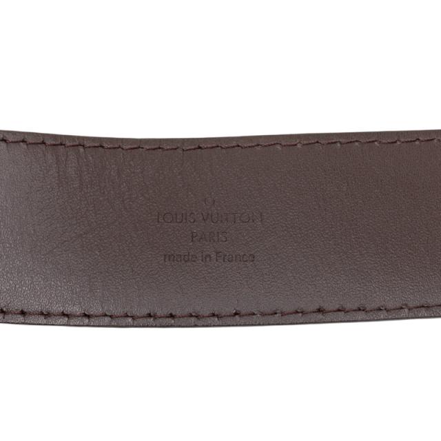 ルイ ヴィトン ダミエ サンチュール イニシャル ベルト サイズ：100/40 M9807 ブラウン ベージュ PVC レザー LOUIS VUITTON 【中古】