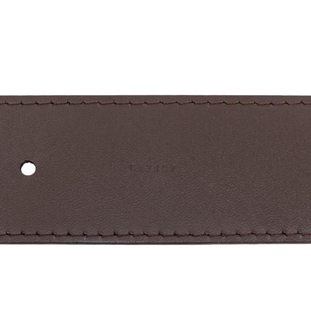 ルイ ヴィトン ダミエ サンチュール イニシャル ベルト サイズ：100/40 M9807 ブラウン ベージュ PVC レザー LOUIS VUITTON 【中古】
