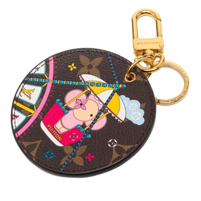 ルイ ヴィトン モノグラム ポルトクレ イリュストレ ヴィヴィエンヌ キーホルダー チャーム M69855 ブラウン LOUIS VUITTON 【中古】