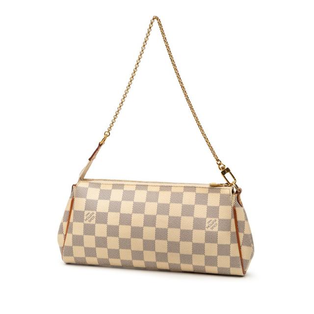ルイ ヴィトン ダミエ アズール エヴァ チェーン ショルダーバッグ ハンドバッグ 2WAY N55214 ホワイト PVC LOUIS VUITTON 【中古】_1
