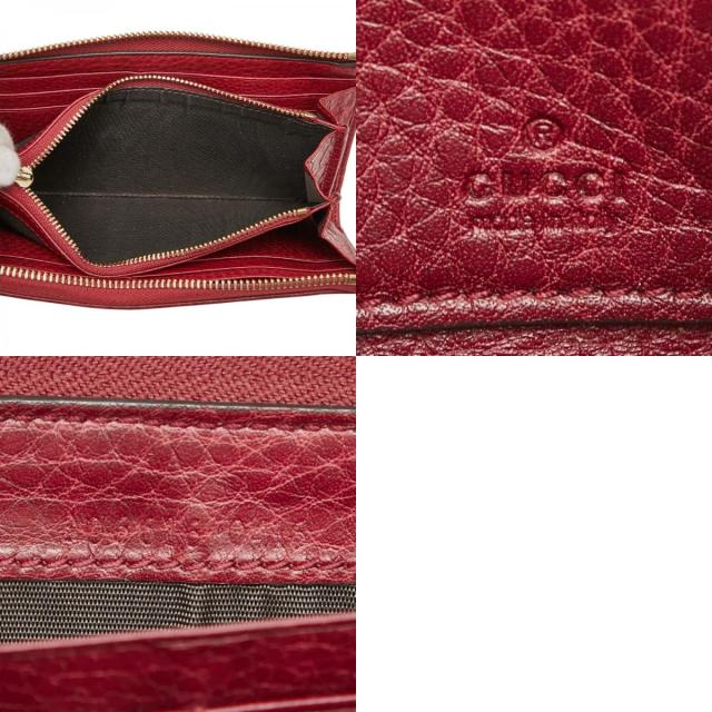 グッチ GGキャンバス バンブー 長財布 306616 ブラウン レッド キャンバス レザー レディース GUCCI 【中古】_9