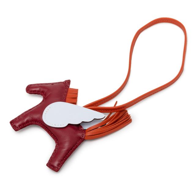 エルメス ロデオ ペガサス MM チャーム ルージュグレナ ブルーブリュム コーネリアン アニョーミロ ヴォースイフト HERMES 【中古】