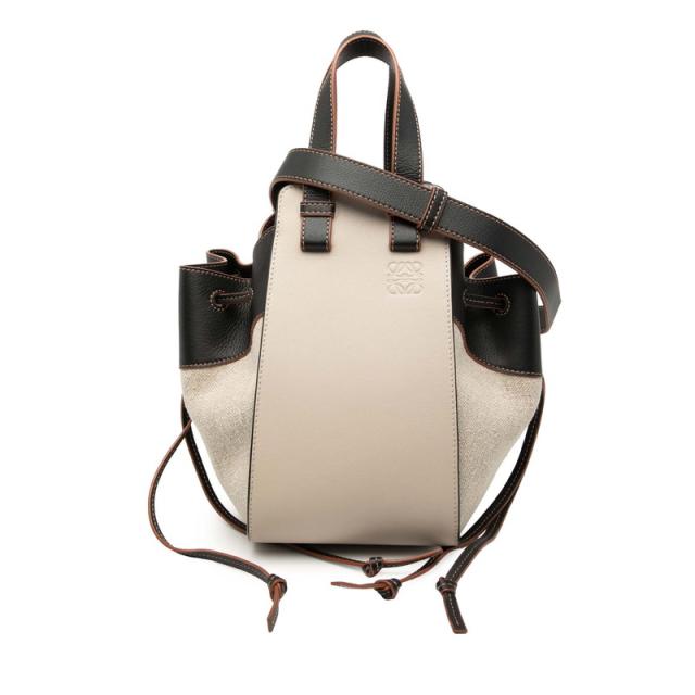 ロエベ ハンモック スモール ハンドバッグ ショルダーバッグ 2WAY ベージュ マルチカラー レザー レディース LOEWE 【中古】