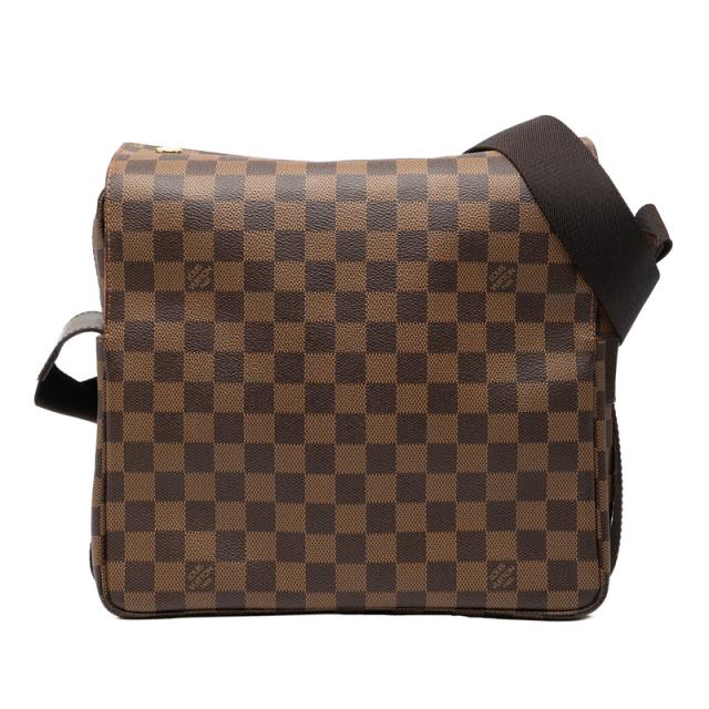 ルイ ヴィトン ダミエ ナヴィグリオ ショルダーバッグ N45255 赤銅色 PVC なめし革 レディース LOUIS VUITTON 【中古】