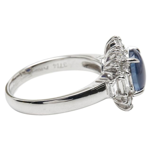 Pt900 プラチナ スターサファイア3.774ct ダイヤ0.78ct リング 指輪 レディース 15号 中古_3