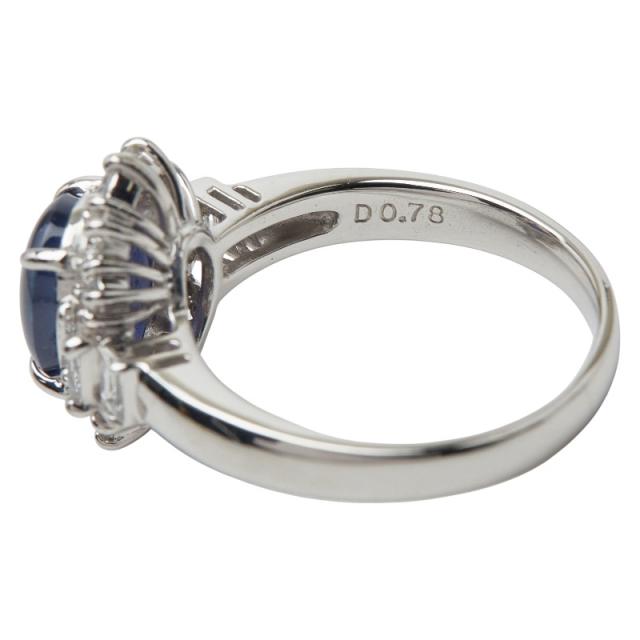 Pt900 プラチナ スターサファイア3.774ct ダイヤ0.78ct リング 指輪 レディース 15号 中古_5