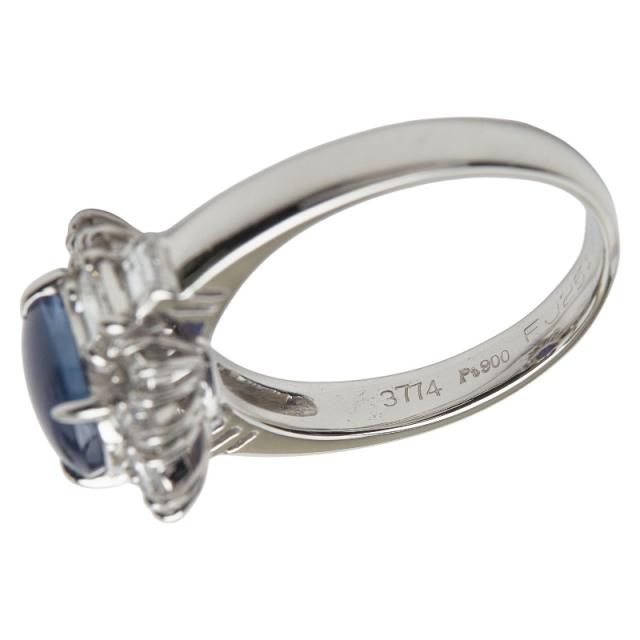 Pt900 プラチナ スターサファイア3.774ct ダイヤ0.78ct リング 指輪 レディース 15号 中古_6