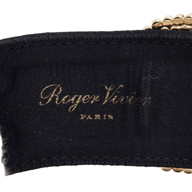 ロジェヴィヴィエ ピルグリム バックル ブレスレット サイズS 62540302 ブラック ラインストーン ナイロン ROGER VIVIER 【中古】_2