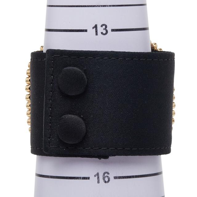 ロジェヴィヴィエ ピルグリム バックル ブレスレット サイズS 62540302 ブラック ラインストーン ナイロン ROGER VIVIER 【中古】_4