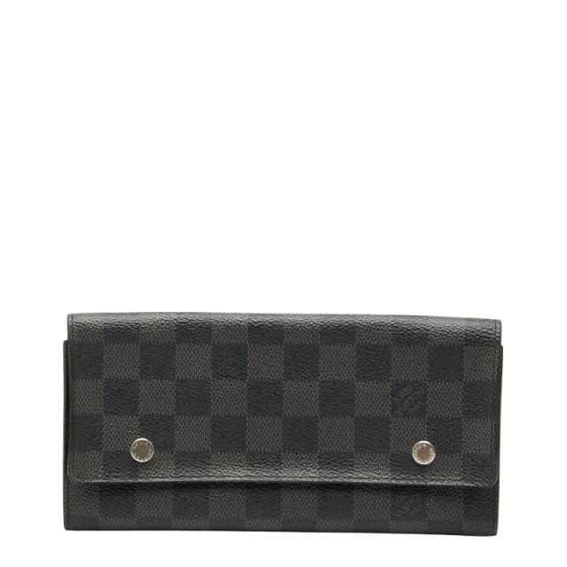 ルイ ヴィトン ダミエ グラフィット ポルトフォイユ ロン モデュラブル 長財布 N63084 ブラック PVC メンズ LOUIS VUITTON 【中古】