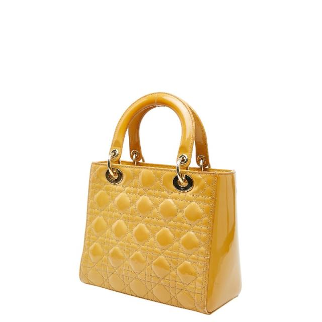 クリスチャンディオール カナージュ レディディオール ミディアム ハンドバッグ ショルダーバッグ 2WAY イエロー Christian Dior【中古】_1