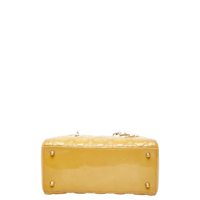 クリスチャンディオール カナージュ レディディオール ミディアム ハンドバッグ ショルダーバッグ 2WAY イエロー Christian Dior【中古】_2