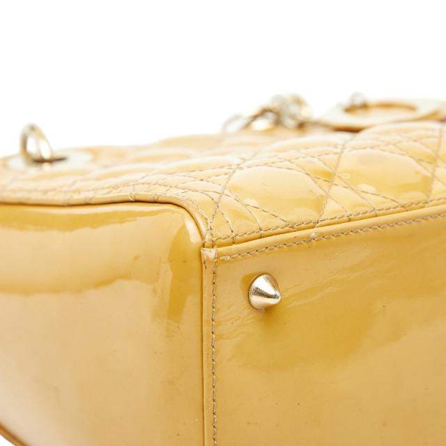 クリスチャンディオール カナージュ レディディオール ミディアム ハンドバッグ ショルダーバッグ 2WAY イエロー Christian Dior【中古】_4