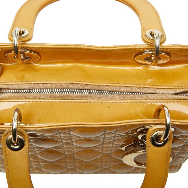クリスチャンディオール カナージュ レディディオール ミディアム ハンドバッグ ショルダーバッグ 2WAY イエロー Christian Dior【中古】_8