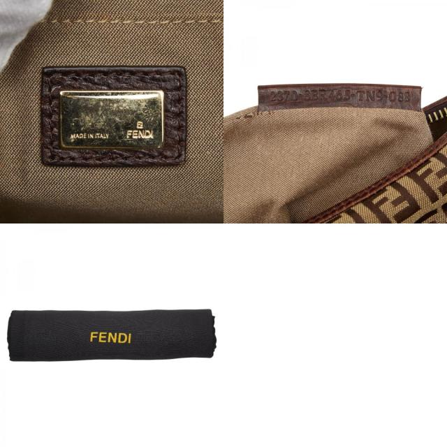 フェンディ ズッキーノ ショルダーバッグ 8BR465 ブラウン キャンバス レザー レディース FENDI 【中古】_9