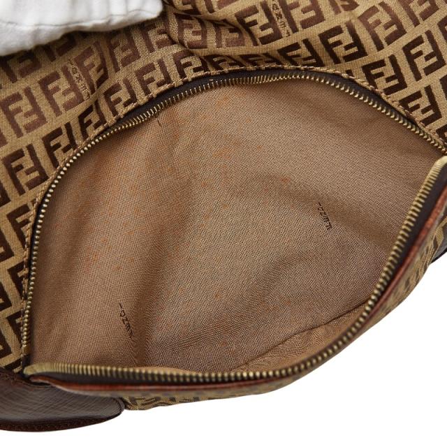 フェンディ ズッキーノ ショルダーバッグ 8BR465 ブラウン キャンバス レザー レディース FENDI 【中古】_7