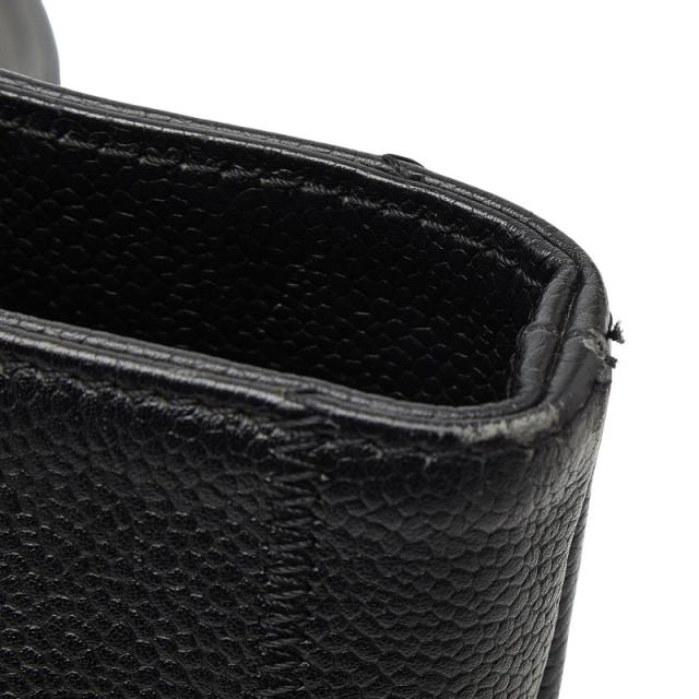 シャネル チョコバー ロゴ トートバッグ ハンドバッグ ブラック キャビアスキン レディース CHANEL 【中古】_7
