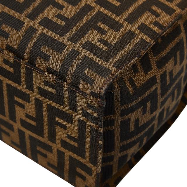 フェンディ ズッカ トートバッグ ショルダーバッグ 肩掛け 0915808 ブラウン キャンバス レザー レディース FENDI 【中古】_5