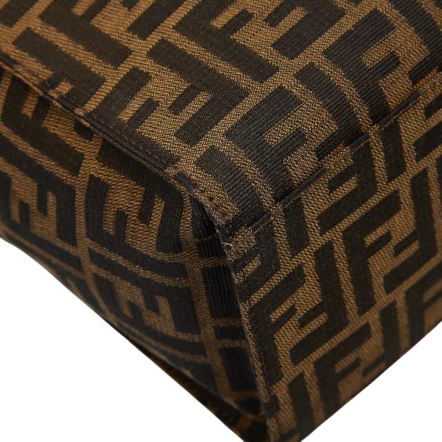 フェンディ ズッカ トートバッグ ショルダーバッグ 肩掛け 0915808 ブラウン キャンバス レザー レディース FENDI 【中古】_6