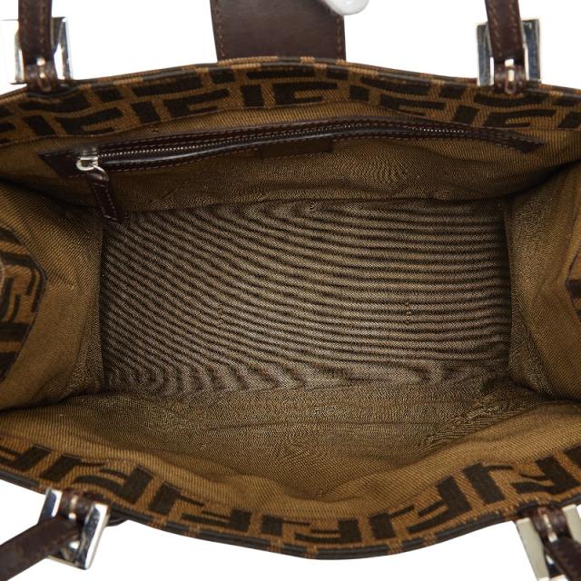 フェンディ ズッカ トートバッグ ショルダーバッグ 肩掛け 0915808 ブラウン キャンバス レザー レディース FENDI 【中古】_7