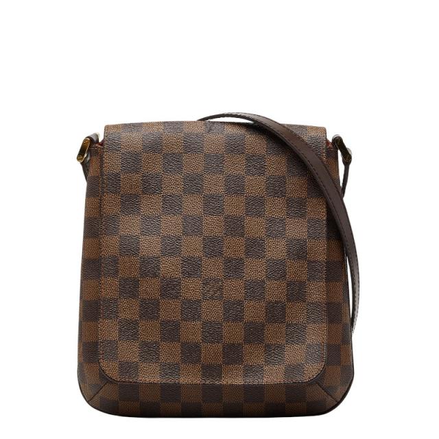 ルイ ヴィトン ダミエ ミュゼットサルサ ロング ショルダーバッグ N51300 ブラウン PVC レザー レディース LOUIS VUITTON 【中古】