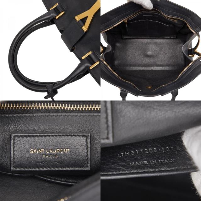 サンローラン Yライン カバス クラシック ハンドバッグ 311208 ブラック レザー レディース SAINT LAURENT 【中古】_9