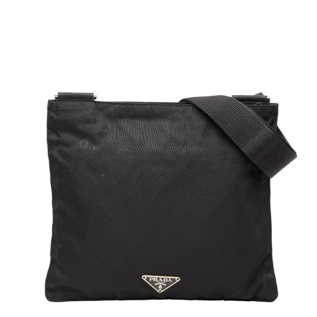 PRADA ナイロン ショルダーバッグ 三角ロゴプレート クロスボディ 