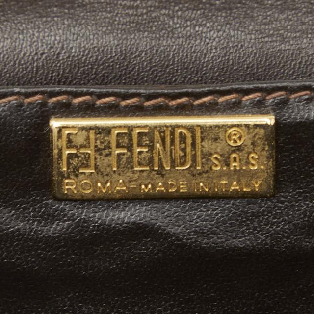 フェンディ ズッカ ショルダーバッグ ブラウン キャンバス レザー レディース FENDI 【中古】_9