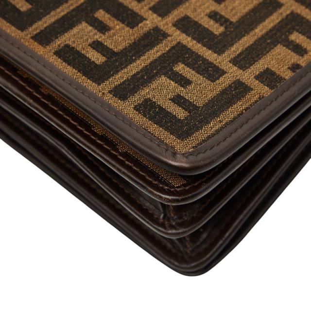 フェンディ ズッカ ショルダーバッグ ブラウン キャンバス レザー レディース FENDI 【中古】_5