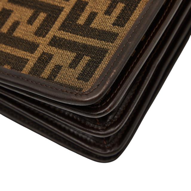 フェンディ ズッカ ショルダーバッグ ブラウン キャンバス レザー レディース FENDI 【中古】_6